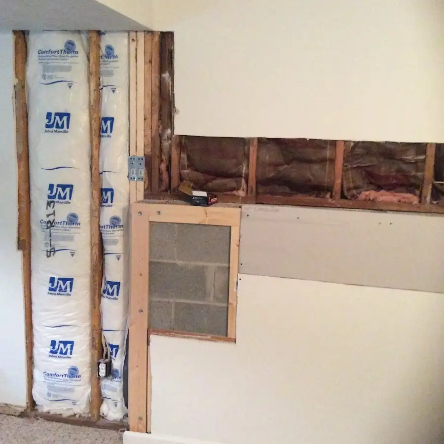 Wall insulation replacement during Contents Cleaning & Restoration in Wilmington Manor